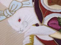 うさぎ柄刺繍名古屋帯