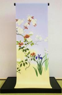 百花(四季草花文)柄付下訪問着