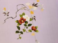 百花(四季草花文)柄付下訪問着