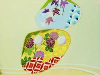 Kyo Yuzen tsukesage Kaiawase pattern